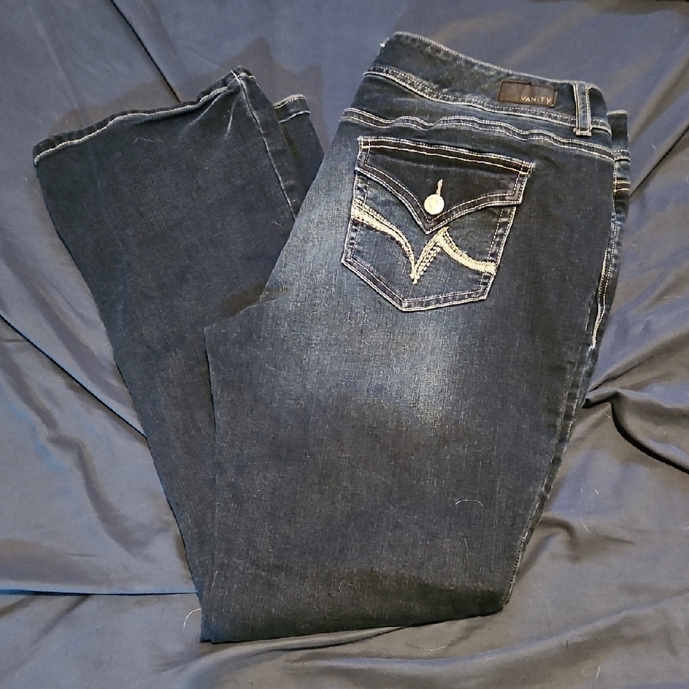 Vanity Blue Boot Cut Jeans with Classic Wash